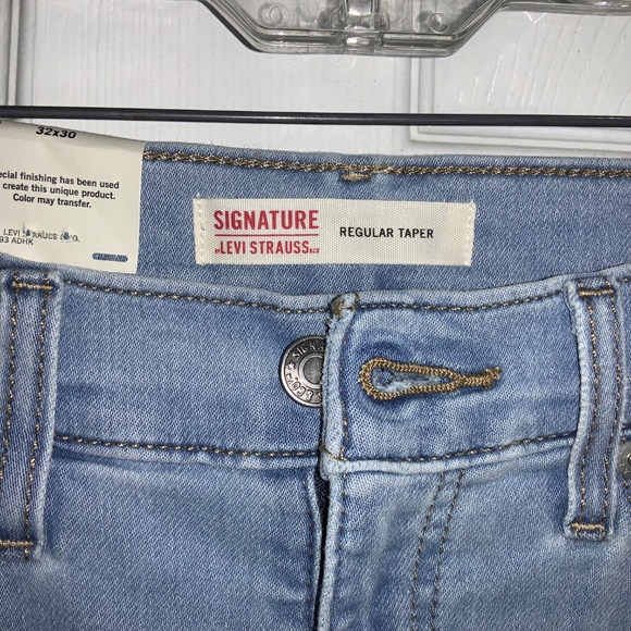Levi Strauss Signature Regular Taper jeans sz 32 x 30 light wash New - Picture 4 of 7